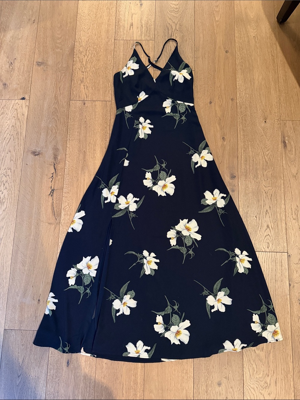 Sugarlips Navy Blue Maxi Dress with White Floral